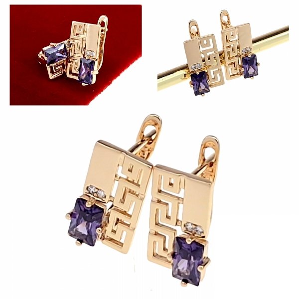 exclusive swarovski gold-plated earrings