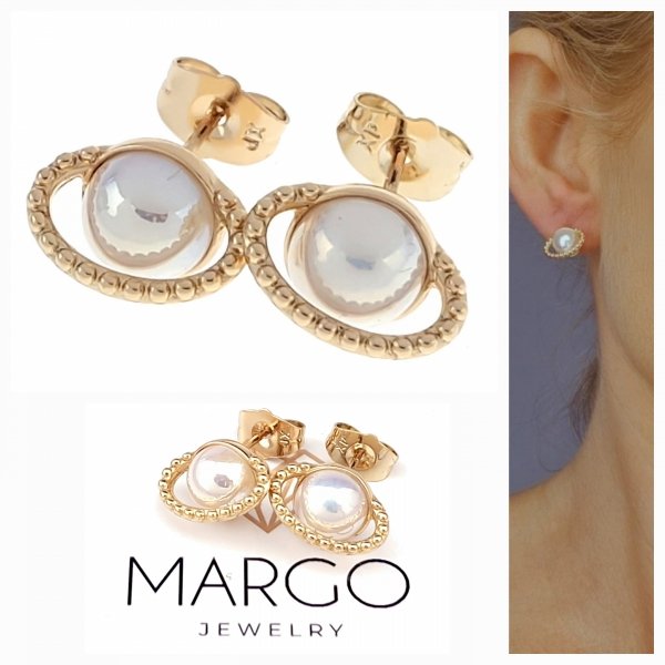 gold plated earrings with exclusive cubic zirconia