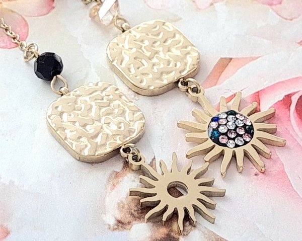 gold earrings made of stainless steel