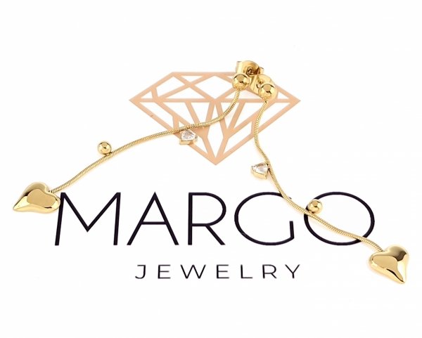 gold earrings made of stainless steel