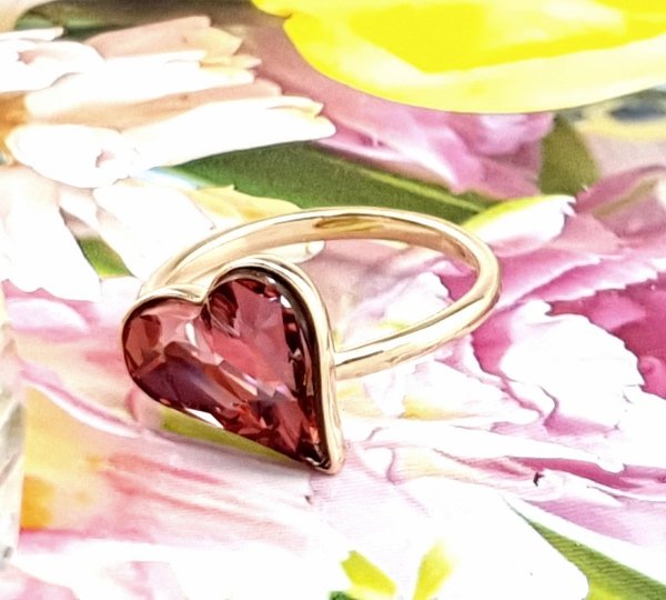gold ring 17,00mm. gold-plated engagement xuping