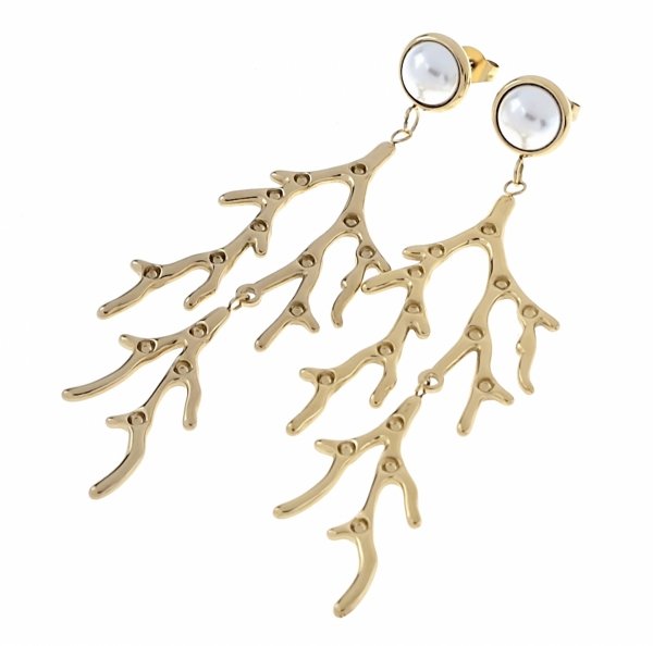 gold earrings made of stainless steel