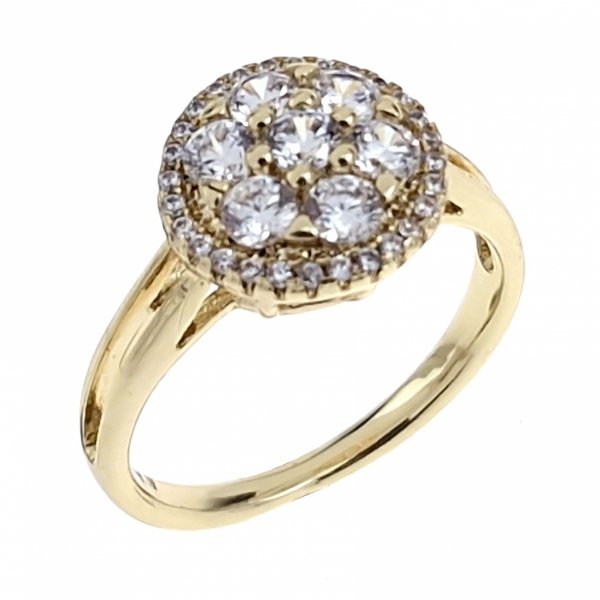 gold ring 18,60mm. gold-plated engagement xuping