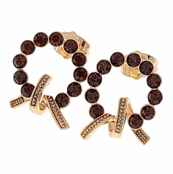 exclusive swarovski gold-plated earrings