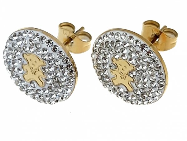 gold earrings made of stainless steel
