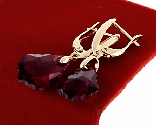 exclusive swarovski gold-plated earrings