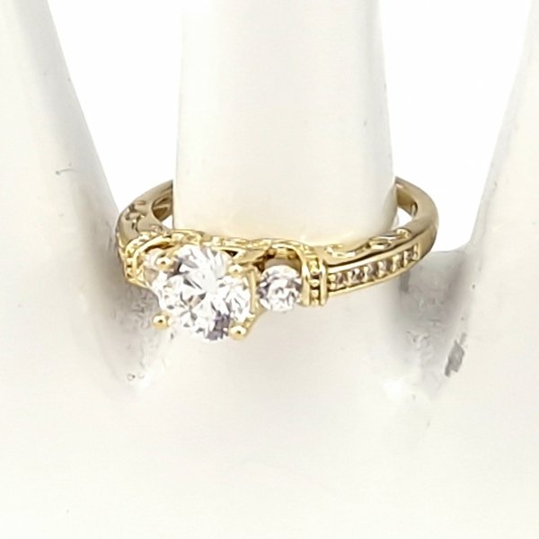 gold ring 18,60mm. gold-plated engagement xuping