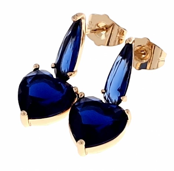 gold plated earrings with exclusive cubic zirconia