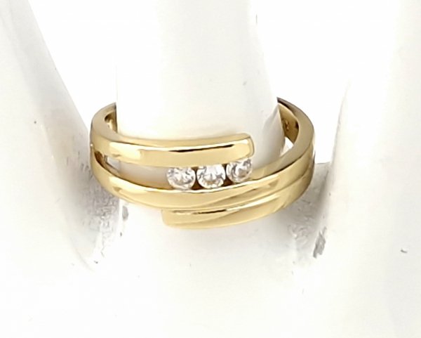 gold ring 18,60mm. gold-plated engagement xuping
