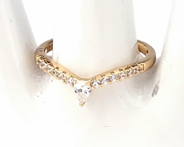 gold ring 18,60mm. gold-plated engagement xuping