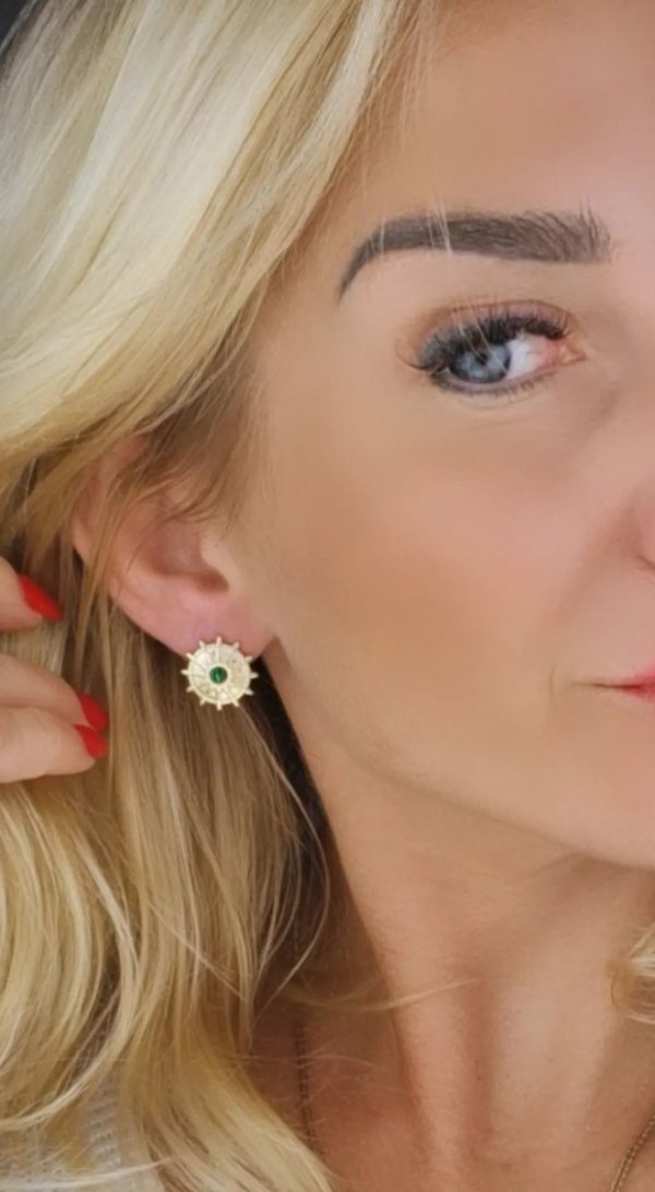 gold earrings made of stainless steel