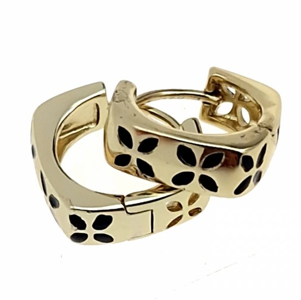 gold plated earrings with exclusive cubic zirconia