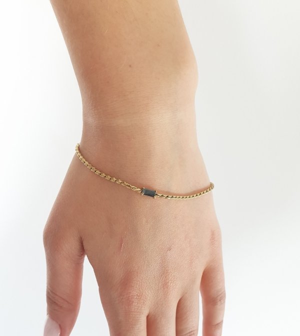 BRACELET GOLD CELEBRITY STAINLESS STEEL