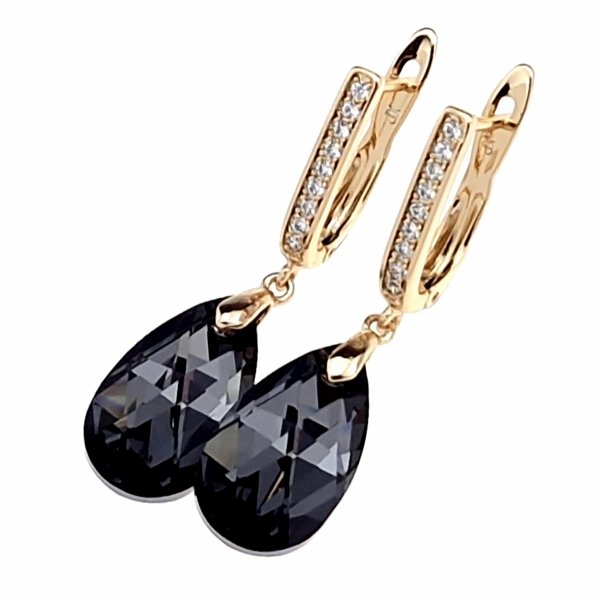 exclusive swarovski gold-plated earrings