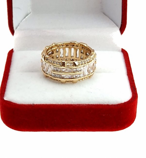gold ring 18,60mm. gold-plated engagement xuping