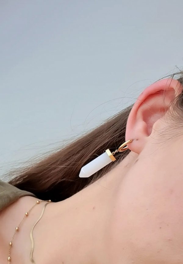 gold earrings made of stainless steel