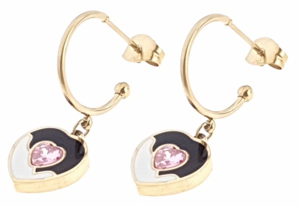 gold earrings made of stainless steel