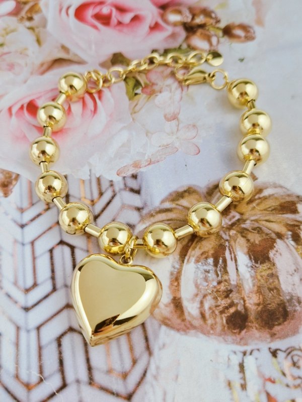 BRACELET GOLD CELEBRITY STAINLESS STEEL
