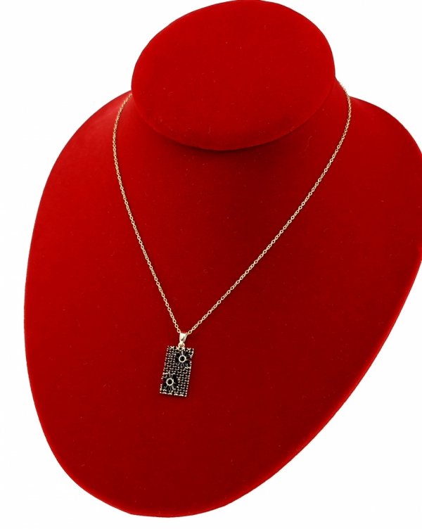 2507c Złoty łańcuszek naszyjnik 39+5 stal chirurgiczna 316L Viki lady