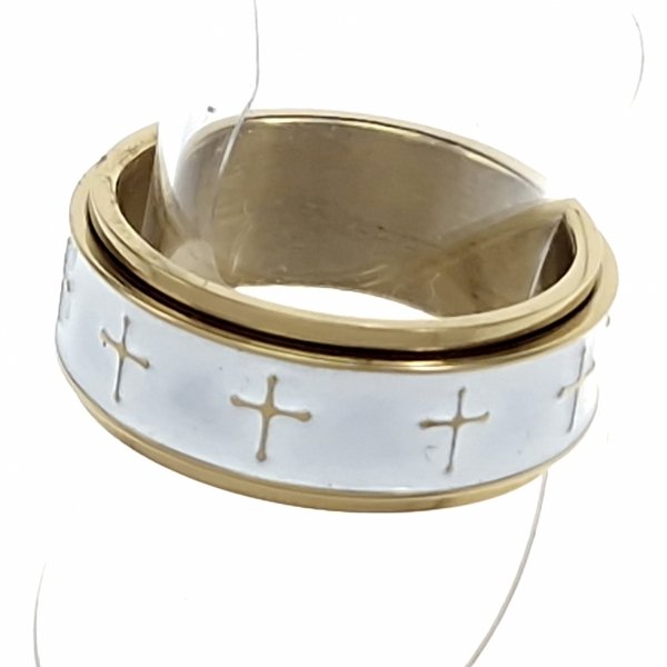 4784 Pierścionek złoty stal chirurgiczna 316L nierdzewna