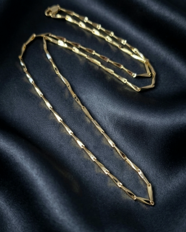 2033 Złoty łańcuszek celebrytka 60cm naszyjnik pozłacany 14k