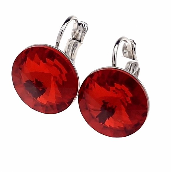 2771 Kolczyki srebrne pozłacane białym złotem wiszące Xuping Austrian Crystal