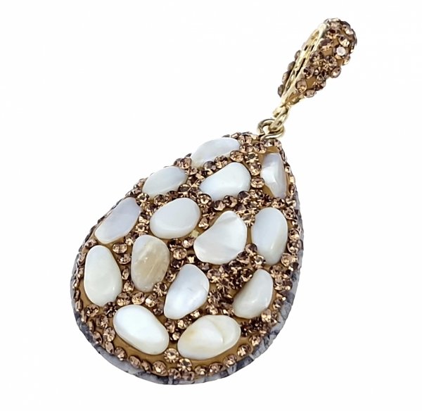 1879g Zawieszka pozłacana 14k masa perłowa 1 sztuka