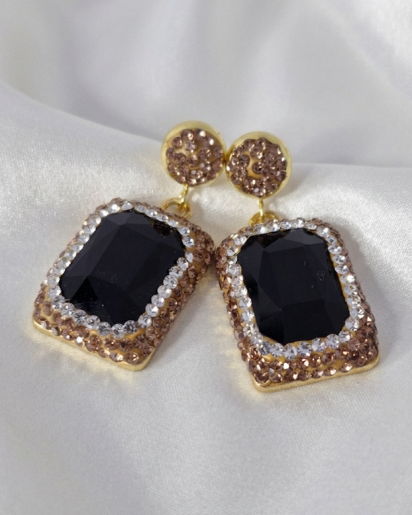 4021 Kolczyki złote biżuteria królewska pozłacane 14k wiszące