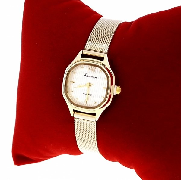 1982 Zegarek damski złoty stal chirurgiczna Kurren elegancki klasyk