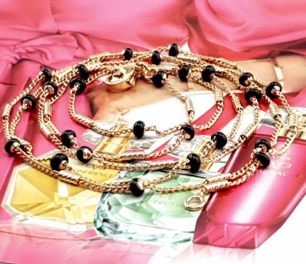 0227 Złoty łańcuszek 70cm pozłacany 18k Xuping
