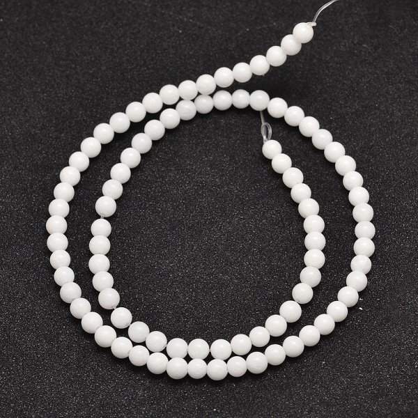 1674 Jadeit kamień naturalny 4mm pasmo 38cm