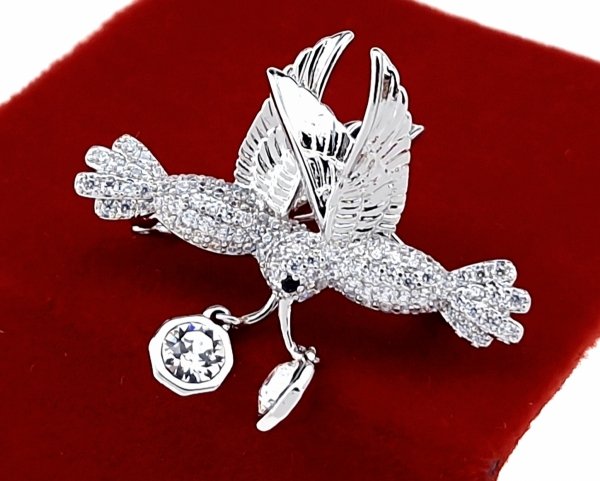 4596 Kolczyki srebrne pozłacane białym złotem Austrian Crystal wiszące cyrkonie Xuping 