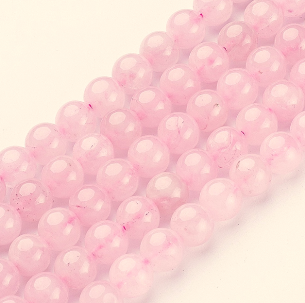 2751 Naturalne koraliki kwarc różowy, okrągłe, 4 mm, otwór: 0,8 mm, około 85–90 szt./pasmo, 15–16 cali