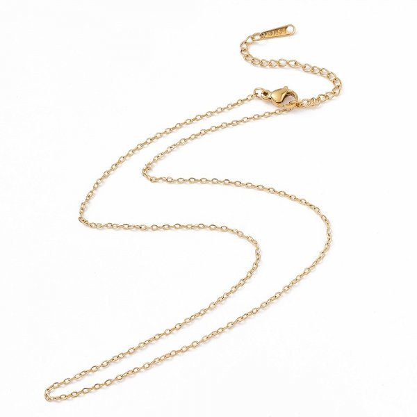 1477 Złoty łańcuszek 40+5 naszyjnik stal chirurgiczna nierdzewna 316L 