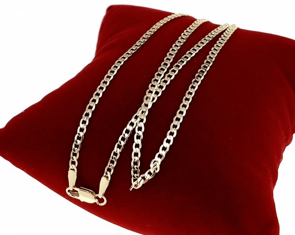 1736h Złoty łańcuszek celebrytka 45cm naszyjnik pozłacany 14k