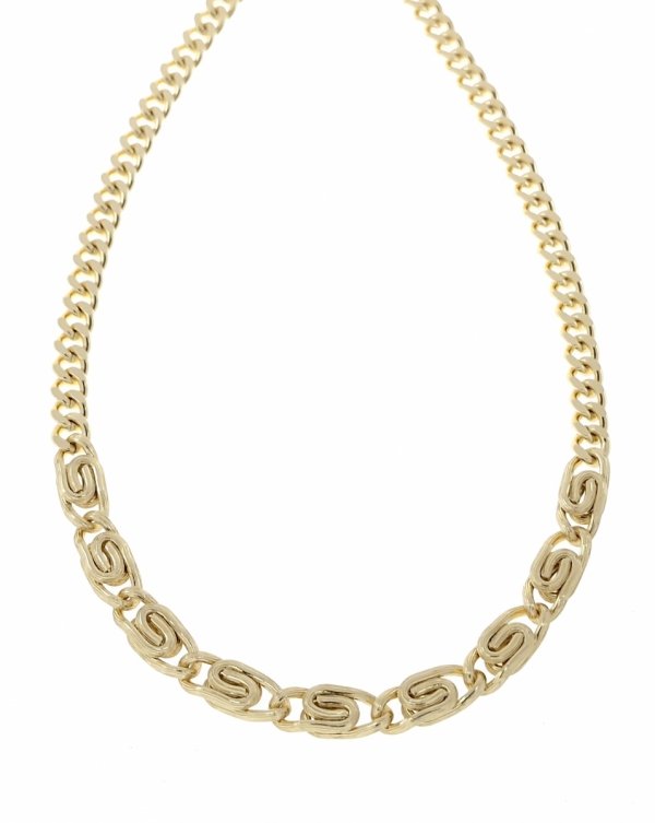 2298 Złoty łańcuszek 45+5cm pozłacany 14K naszyjnik  