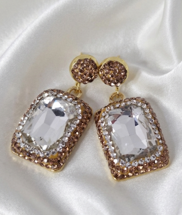 4917 Kolczyki złote biżuteria królewska pozłacane 14k wiszące