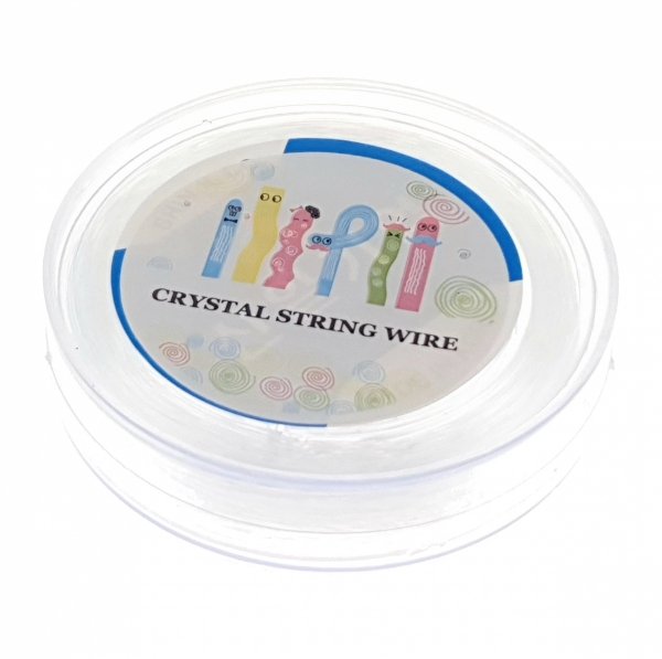 br11 Koreańska elastyczna nitka kryształowa do wyrobu biżuterii, przezroczysta, 0,4 mm, 120 m/rolka