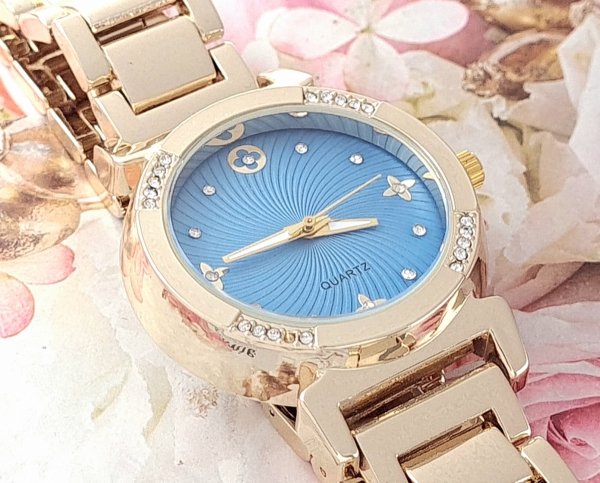 2245 Ekskluzywny damski złoty zegarek Kurren klasyk