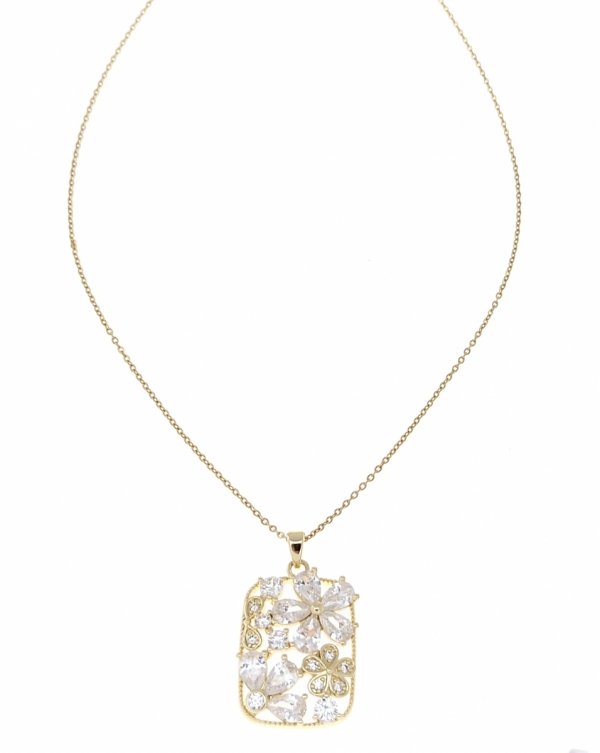 @sz245 Złoty łańcuszek naszyjnik 40+5 stal chirurgiczna 316L Viki lady