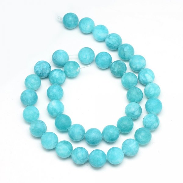 792d Jadeit kamień naturalny 8mm pasmo 38cm