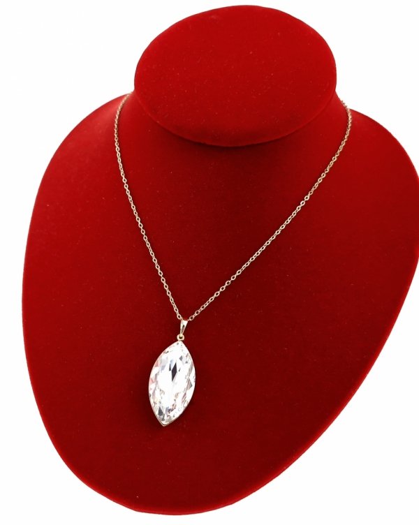 054 Złoty łańcuszek Austrian Crystal 40+5 naszyjnik pozłacany 14K Xuping