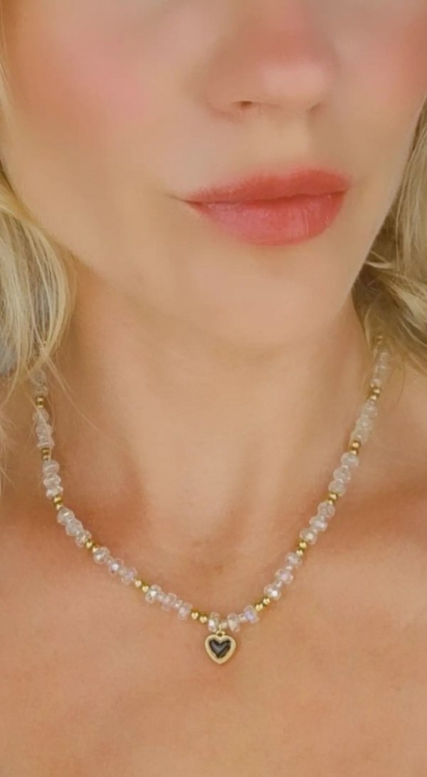 sz228 Złoty łańcuszek 41+5 stal chirurgiczna naszyjnik celebrytka kryształki