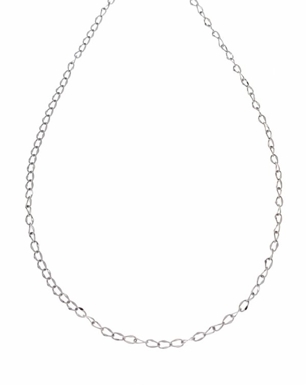 4214 Srebrny łańcuszek 45cm 2mm pozłacany białym złotem Xuping 