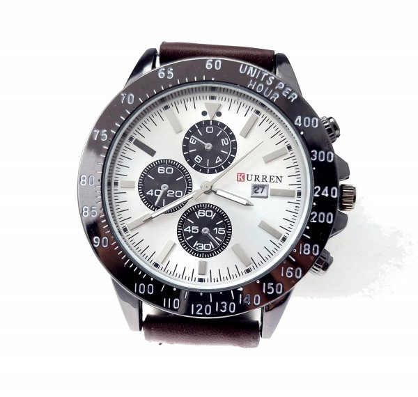 3761 Elegancki zegarek męski skórzany pasek Kurren