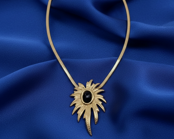 3258 Złoty łańcuszek 43+5cm naszyjnik stal chirurgiczna nierdzewna 316L 