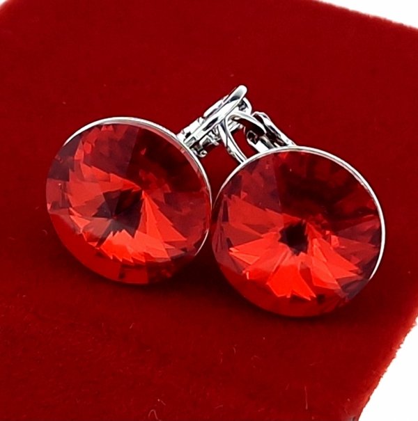 2771 Kolczyki srebrne pozłacane białym złotem wiszące Xuping Austrian Crystal