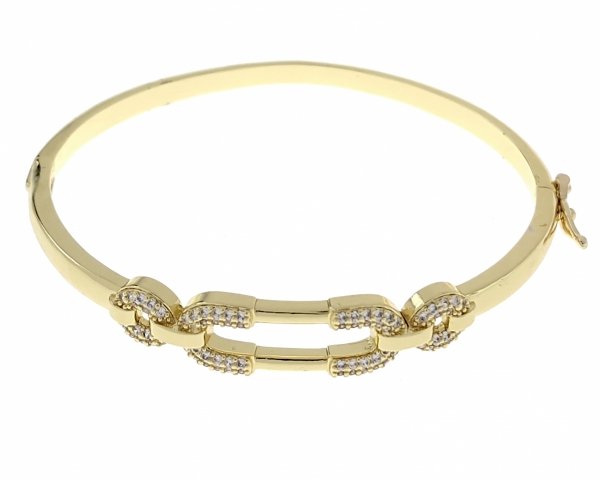 3940 Bransoletka złota elegancka 6cm pozłacana 14k bangla Xuping