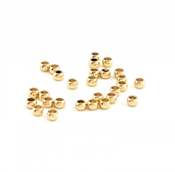 511 Kulki zaciskowe stal 1,9mm chirurgiczna złote otwór 1mm 20sztuk zaciski 