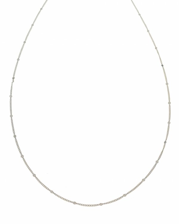 3862 Srebrny łańcuszek 50cm 1,5mm pozłacany białym złotem Xuping 